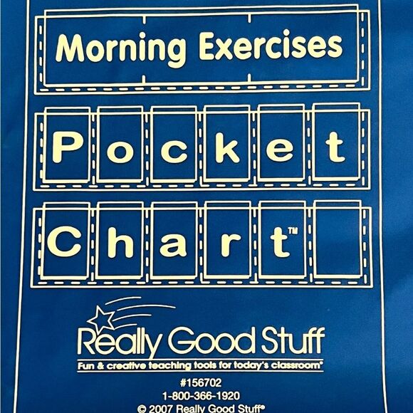 Really Good Stuff Morning Exercise Classroom Pocket Chart - Picture 4 of 4